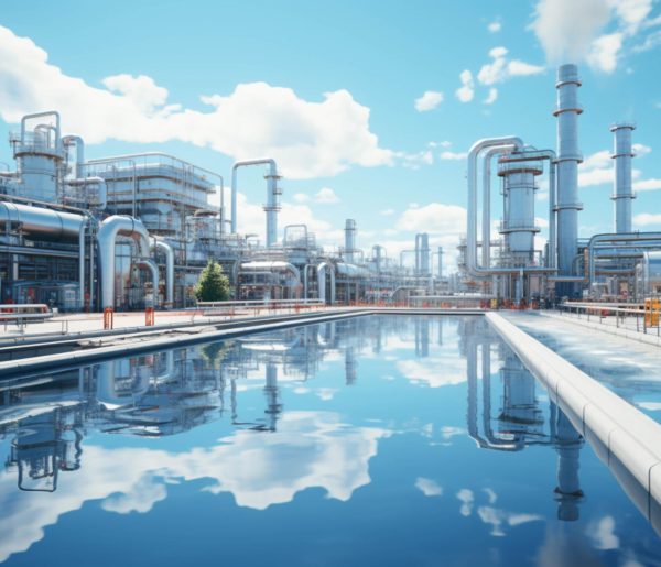 Chemical industry plant indoor view